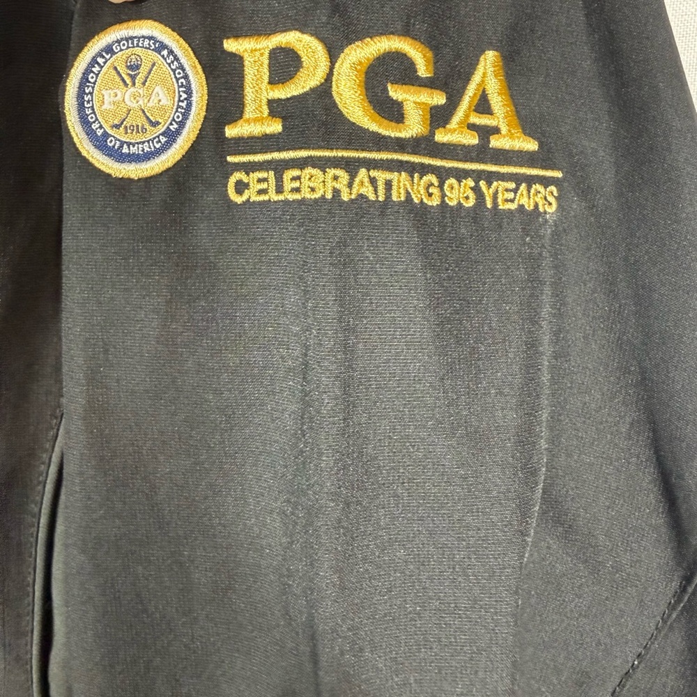 Cutter & Buck WeatherTec PGA Championship Golf Jacket Mens M Black Full Zip - Picture 5 of 13
